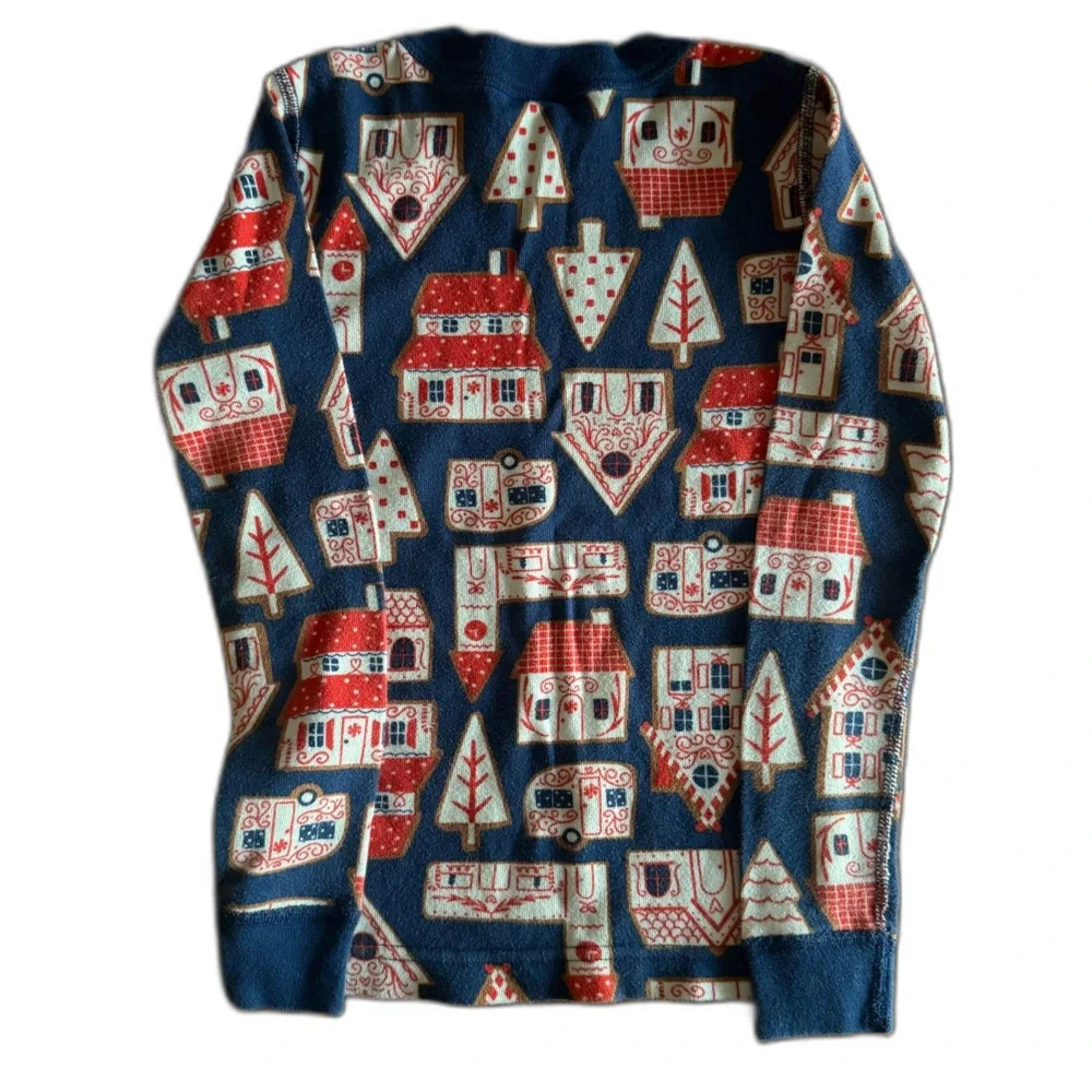 Hanna Andersson Gingerbread Village Pajama Set Youth 6-7